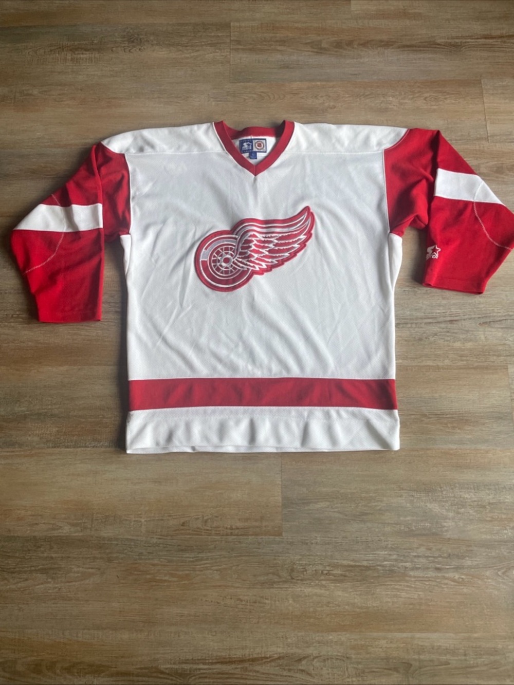 Vintage Detroit Red Wings Starter NHL Hockey Jersey Men’s L 90s Embroidered Exc